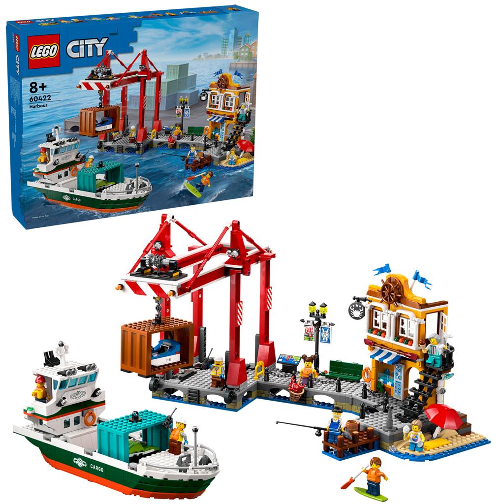 LEGO® 60422 Porto di City con nave mercantile