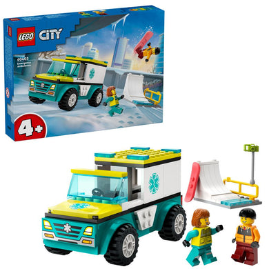 LEGO 60403 City Ambulance en snowboarder - Bricks4fun