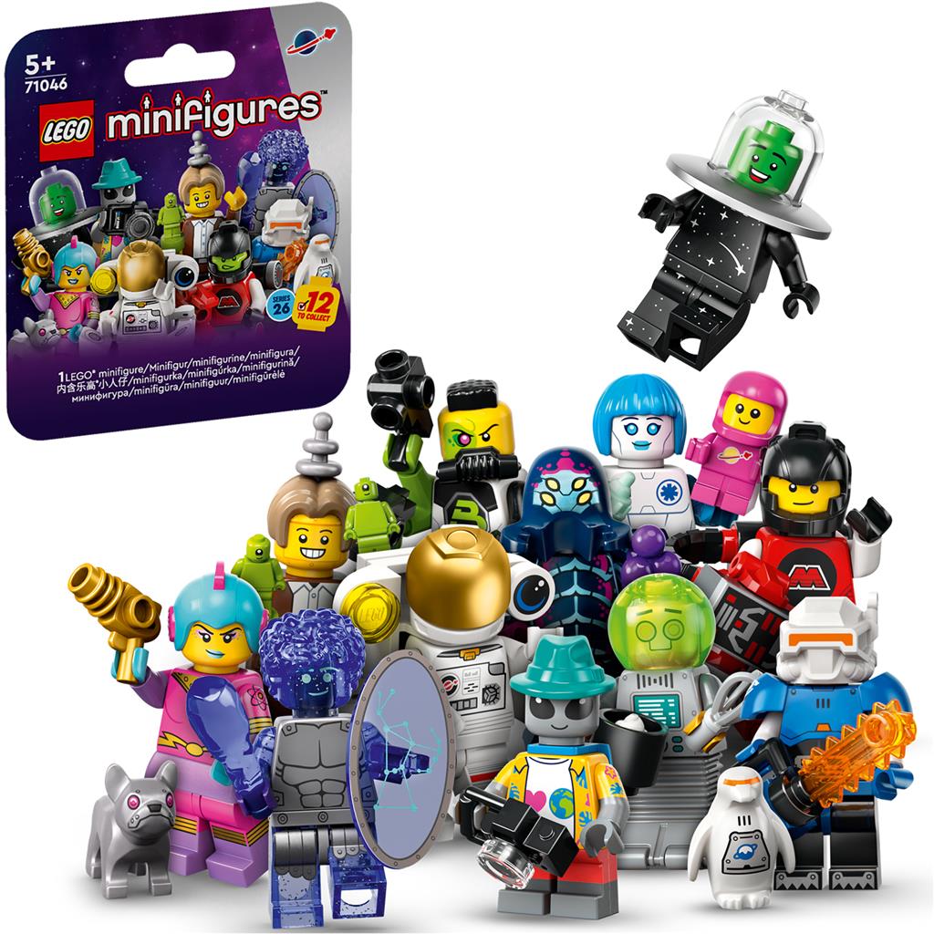 Lego® 71046 Minifigures Serie 26 Space Disp (set completo di 12 personaggi)