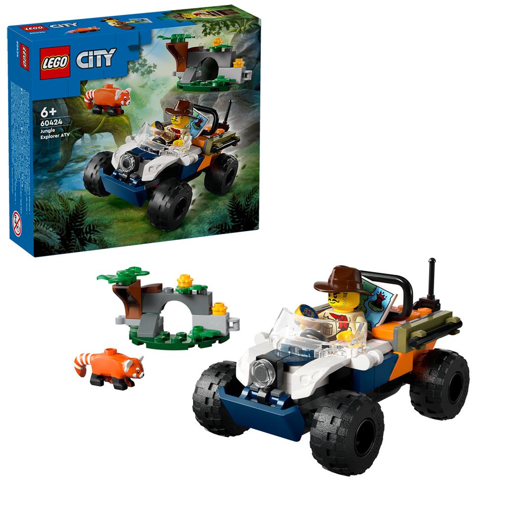 Lego® 60424 City Esplorazione della giungla ATV Panda rosso