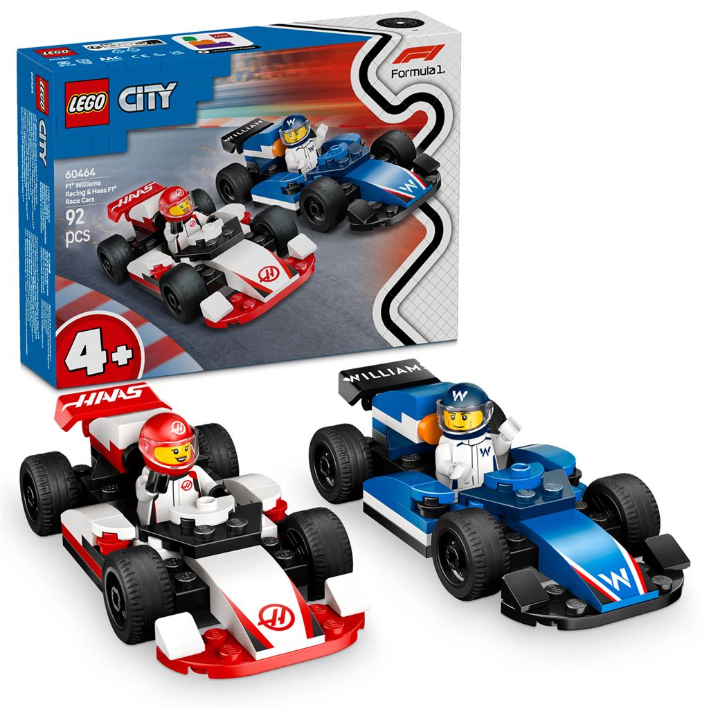 Lego 60464 City Auto da corsa F1 Williams e Haas F1