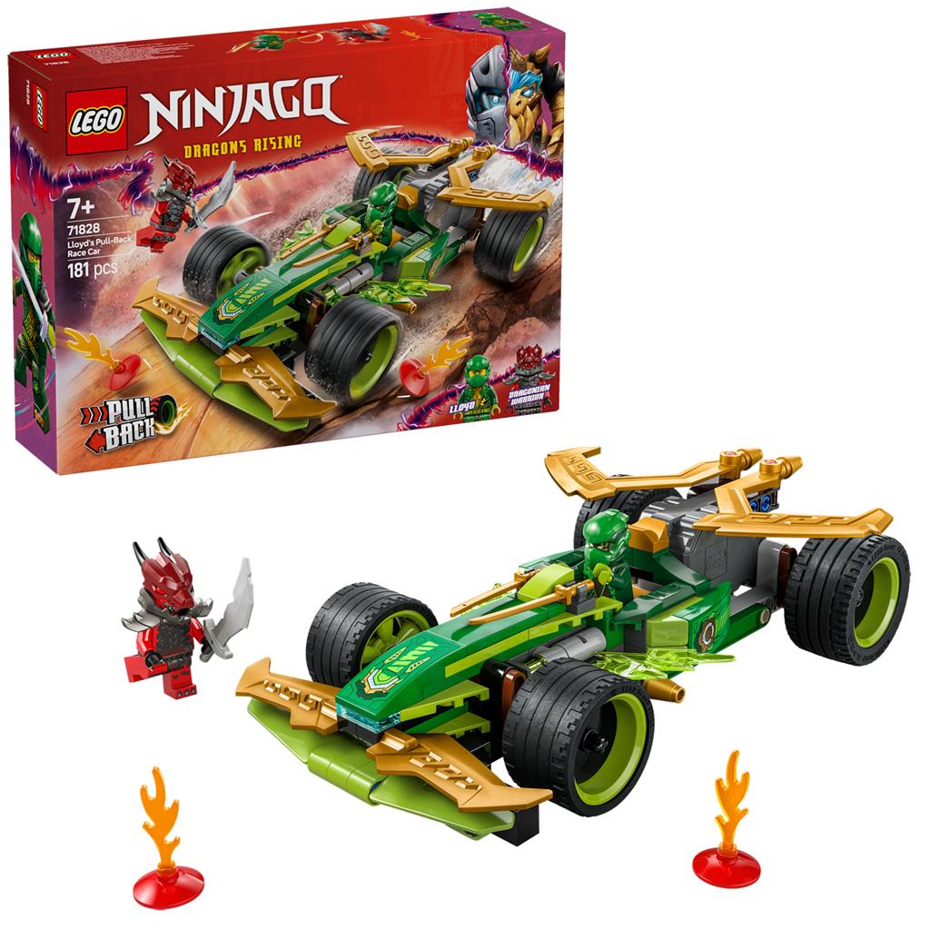 Lego 71828 Ninjago Lloyd's Auto da corsa pull-back