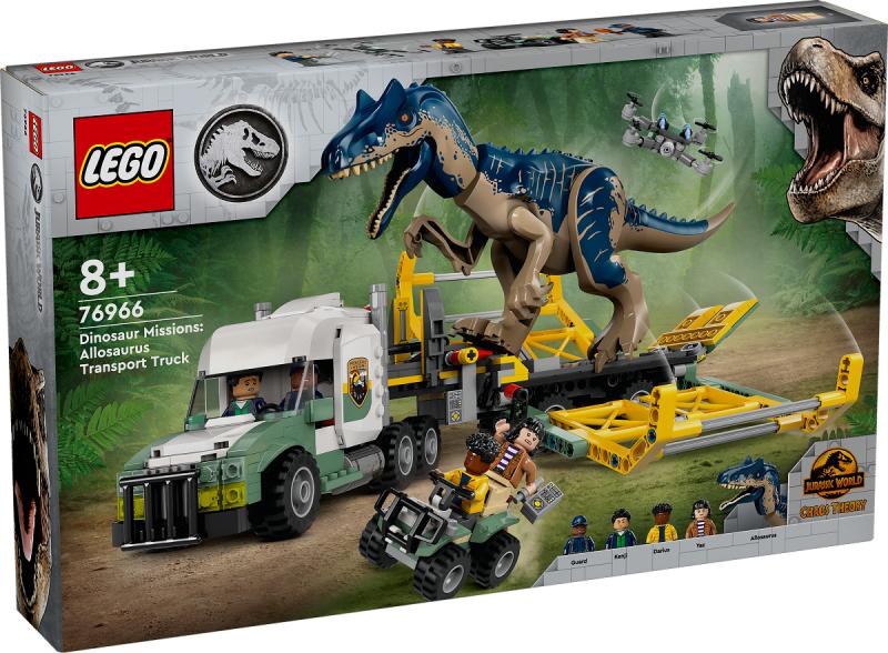 LEGO® 76966 Jurassic World Missioni dei dinosauri: trasporto dell'Allosauro